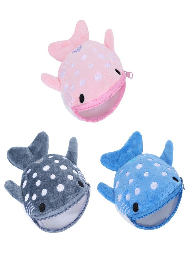 SXoonKing 3Pcs Whale Shark Coin Purse,Cute Wallet,Coin Pouch,Keychain Pouch,Coin Purse Keychain,Shark Stuff,Cute Wallets,Shark Gifts,Kawaii Purse,Small Coin Pouch,Coin Bag Purse for Girls Women - Image 1